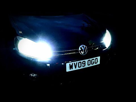Halogen vs LED Headlight Bulbs VW Golf MK6