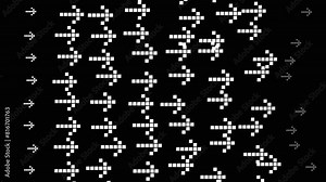 abstract arrow moving forward digital, technology data, communication, and network background. Seamless arrows pattern background.