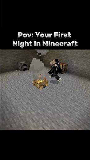Your First Night in Minecraft | Minecraft Survival POV