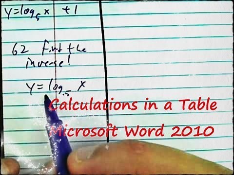 How to Make Calculations in a Table in Microsoft Word 2010