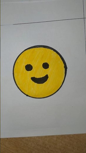 Cute Smiley Face Drawing | Easy Emoji Art | Simple Drawing Idea