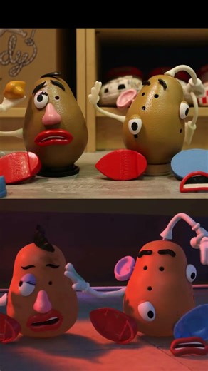 Playtime Aftermath Toy Story Mr. and Mrs. Potato Head Stop Motion Comparison | #shorts #mrpotatohead