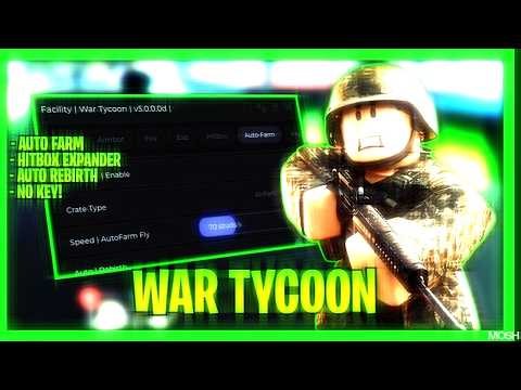 *NEW* War Tycoon Script - Auto Farm, Auto Rebirth, Hitbox, Aimbot & Many More (Keyless)