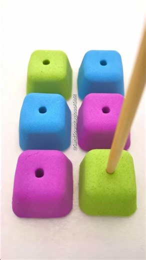 Poke & Squish Kinetic Sand Cubes 🧊👆💙 Satisfying ASMR Sounds 1949