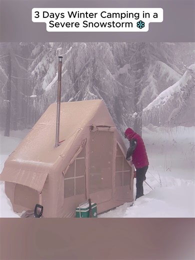 3 Days Winter Camping in a Severe Snowstorm ❄️ #campingtent #camping #campingUSA #uscamping #outdoorlife #solocamping #survival #girlcamping #outdoors #asmr #rain #snow #camp #relax #campinglife #heavyrain #snowcamping #luxurycamping #luxycamping