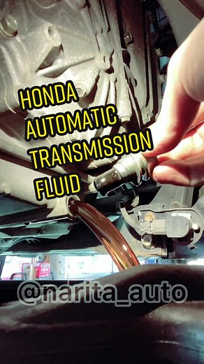 ホンダCVTのフルード交換！ ドレーンボルトに磁石が装着されていて、鉄粉がたくさんくっついてた！ #ナリタオート #整備士 #mechanic