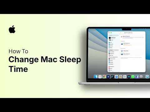 How to Change Mac Sleep Time