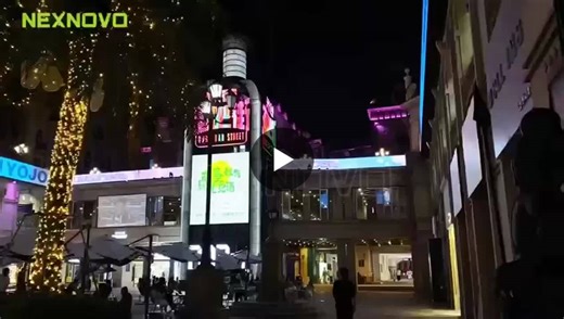 We have two types of Transparent LED Display barriers with and without a handrail. They can be installed indoors and outdoors. This is an outdoor barrier with a handrail. | Rick Lui