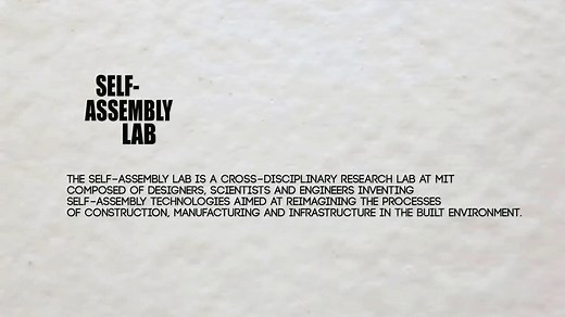 Self-Assembly Lab, MIT