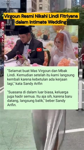 Virgoun Resmi Nikahi Lindi Fitriyana dalam Intimate Wedding #shorts #feedshorts #shortvideo