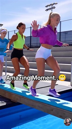 She tried to Look Cool...😎 then Sat Down #shorts #funny #usa