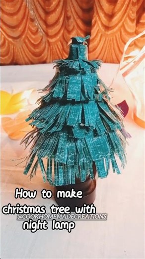 how to make christmas tree with night lamp.#shortsfeed #reels #new #shorts #christmas #youtubeshorts