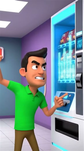 Talking Vending Machine Roasts a Human 😂 | AI Cartoon Short