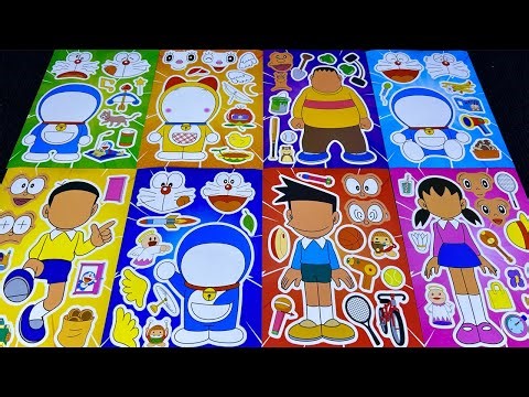 [Sticker ASMR] 🌰 Decorating a Satisfying Doraemon Sticker Book ASMR 🐰 도라에몽 스티커 꾸미기 ドラえもん