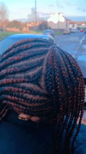 simple cornrows,,all back with extentions
