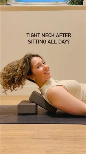 Gentle Neck and Shoulder Release with Yoga Blocks #resetwithoxana