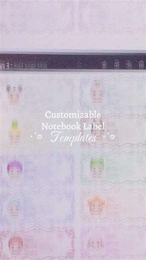 Customizable Notebook Labels for Back-to-School