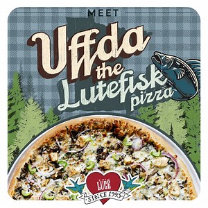 18K views · 138 reactions | Check out or new limited release pizza that drops today! The Uff-da screams Minnesota hot dish. #youbetcha It is made with lutefisk, red potatoes, bechamel sauce, fresh sage leaves, roasted yellow and red bell peppers and havarti cheese. Gosh darn it, this is good! | Pizza Lucé | Facebook