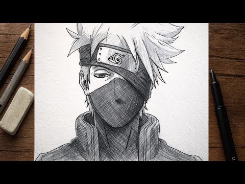 How to draw Kakashi Hatake step by step | Drawing Anime tutorial for beginners