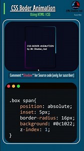CSS Animated Border Effects! 🚀 #webdevelopment #webcoding #htmlcss #shorts #uidesignlearning