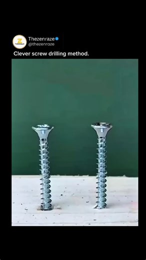 TheZenraze on Instagram: "A simple DIY trick makes driving screws into wood faster and smoother by adding a light lubricant to the threads. In the clip, a treated screw glides in with noticeably less resistance compared to a dry one. Using substances like glycerol or soap reduces friction between the threads and the wood, lowering the torque needed and helping prevent stripping when using a power drill. This works especially well for woodworking, furniture assembly, and farm or greenhouse builds