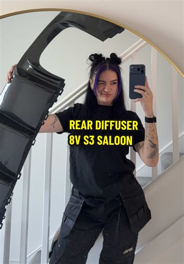 Finally got a rear diffuser on the s3 like I’ve been saying for ages!!! Something about the saloon with an aggressive diffuser I just love, maybe in the future I’ll look to tone it down a bit but for now … #s3 #s3saloon #cargirl #carmods #laurxii