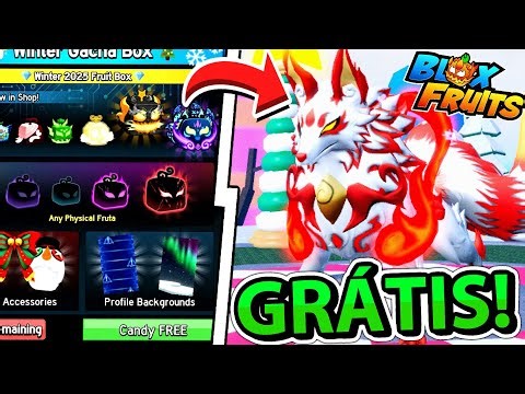 UPDATE DE NATAL COMPLETO E USEI NOVA MUTATION KITSUNE BLOX FRUITS!