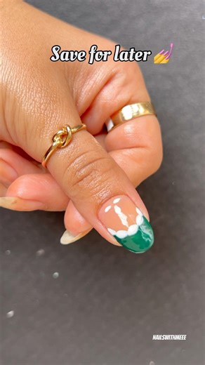 Easy Green French Tip 💚Nail Art at Home 🌱 #shorts#nailart#naildesign#youtube#trending#nails