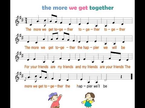 The more we get together | Nursery rhyme with lyrics