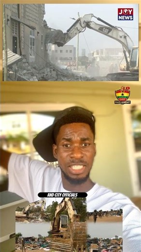 NADMO Demolishes Buildings at Kpeshie Lagoon to Stop Floods #nadmo