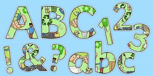 Recycling Themed A4 Display Lettering