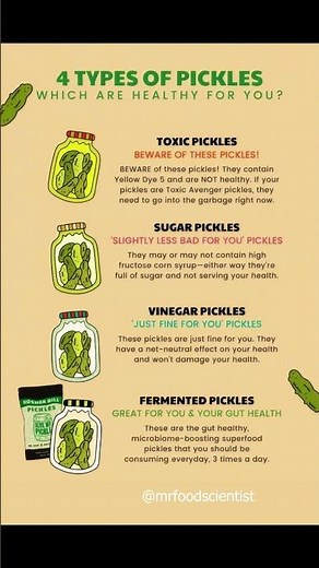 4 Types of Pickles #healthylifestyle #health #food #healthyeating #healthtips