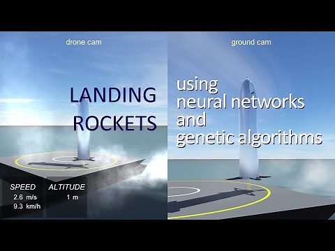 Landing rockets using Neural Networks and Genetic Algorithms