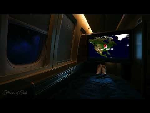 POV: You’re Flying First Class to London | Dark Overnight Flight Ambience | Flight Map
