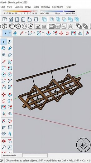 Hanging Light Structure | #sketchuptutorial #sketchup #autodeskautocad #autocadd