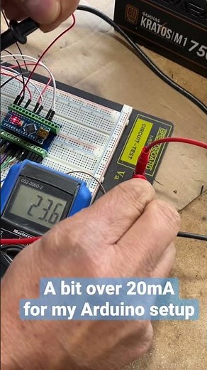 How to measure Arduino power consumption with a multimeter