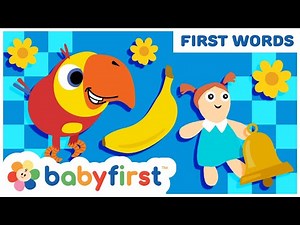 Toddler learning video w Larry the Parrot | First & New Words for Kids | VocabuLarry | Baby First TV