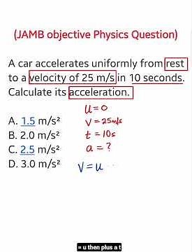 Physics Linear Accelerated Motion Question #physics