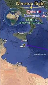 Watch QR703 Fly from Qatar to New York: Full 14-Hour Journey