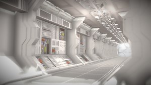 SciFi_Corridor_Modeled_B - 3D model by atthelightturnright