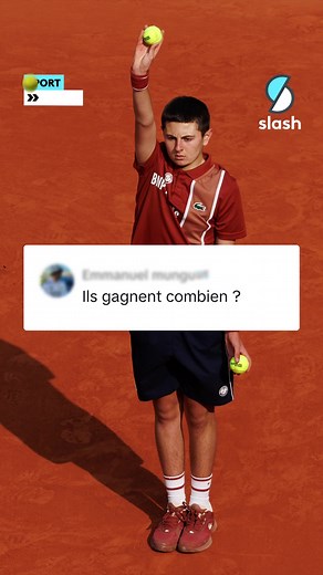 LA question que tout le monde se pose : combien gagne un ramasseur de balles à Roland Garros ? On s'est renseigné 🧐 Tous les matchs Roland-Garros sont à retrouver sur la plateforme France.tv 🎾 #rolandgarros #rolandgarros2026 #tennis