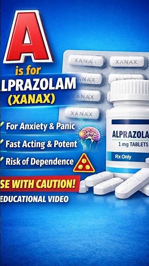 A is for Alprazolam (Xanax) 💊 | Uses, Risks & Safety Explained #medabc #alprazolam