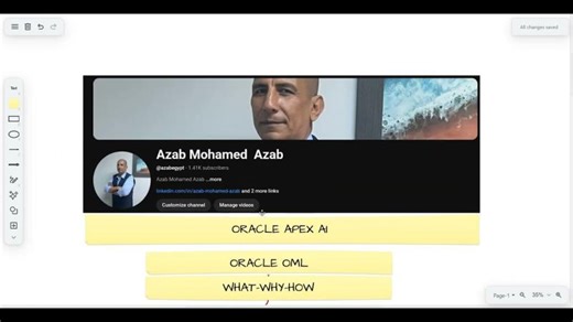 ORACLE APEX AI 00048 Oracle APEX AI APP. USING OML | Azab Mohamed Azab