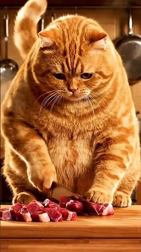 Mama Cat Cooks Meat & Corn Soup for Baby Tiger Heartwarming Animal Cooking Story #mamacat #cooking