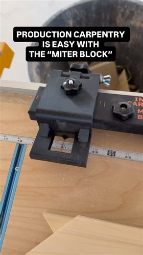 Spencer Lewis on Instagram: "The new Insider Carpentry “Miter Block” in action. Batch cutting at its finest. Available at insidercarpentry.com Link in bio."
