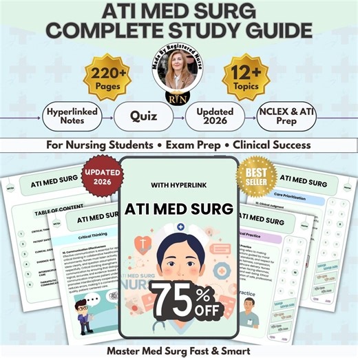 Adult Medical Surgical ATI CMS Comprehensive Review Study Guide, ATI Med Surg, Medical Surgical, Nursing Notes - Etsy