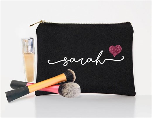Custom Name Personalized Canvas Makeup Bag for Women - Etsy