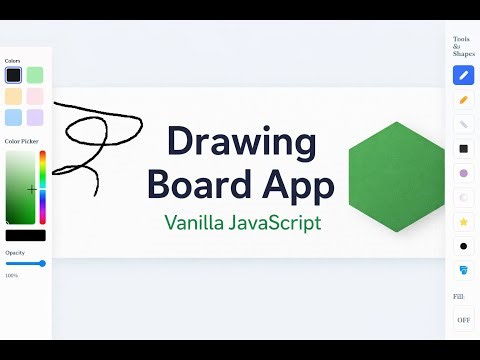 Drawing Board Web App | Canvas Drawing Tool Using JavaScript