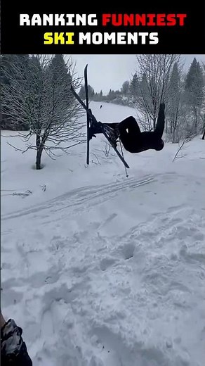 Ranking Funniest Ski Moments! #skills #viral #shorts #winter