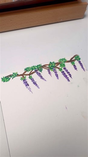 Oil pastel white and purple flowers #creativeart #shorts #pastel